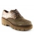 Zapatos de cordones en color taupe