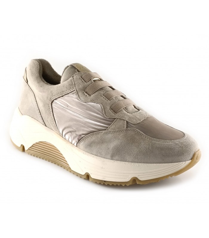 Deportivo de cordones elásticos en color humo