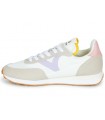 Deportivo de corte clásico en color blanco con lila 