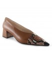 Zapato corte salón con grabado serpiente