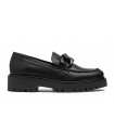 Mocasín para mujer en piel negra
