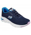 Deportivo de cordones para mujer en color azul