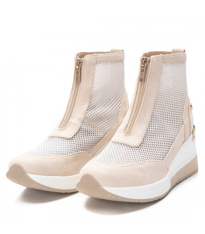Botines deportivos beige para mujer
