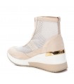 Botines deportivos beige para mujer