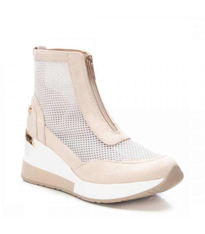 Botines deportivos beige para mujer