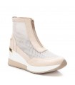 Botines deportivos beige para mujer