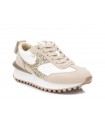 Sneakers glitter en dorado de mujer
