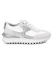 Sneakers de mujer con glitter en plata
