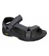 Sandalias para caballero de velcro en negro