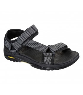Sandalias para caballero de velcro en negro