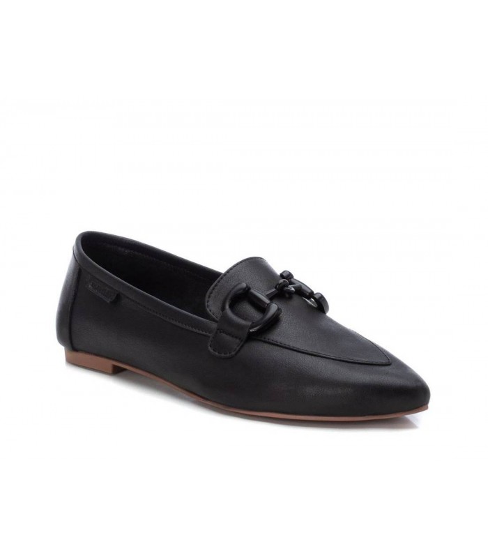 Mocasines en piel negra de mujer