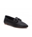 Mocasines en piel negra de mujer