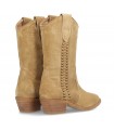 Bota campera en cuero para mujer