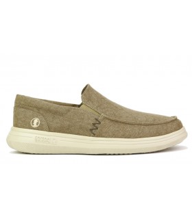 Zapato de lona mocasín en color beige para hombre