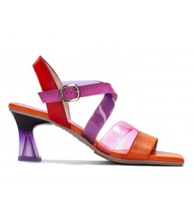 Sandalia para mujer en color naranja y papaya