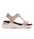 Sandalias de plataforma para mujer en color camel