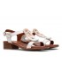Sandalia para mujer en color blanco roto