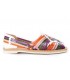 Mocasín de piel trenzada multicolor