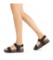 Sandalias de cuña bio en color negro 