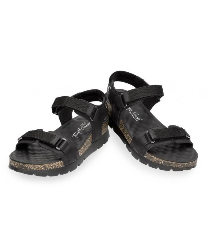 Sandalias de cuña bio en color negro 