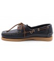 Náuticos para hombre en piel azul marino