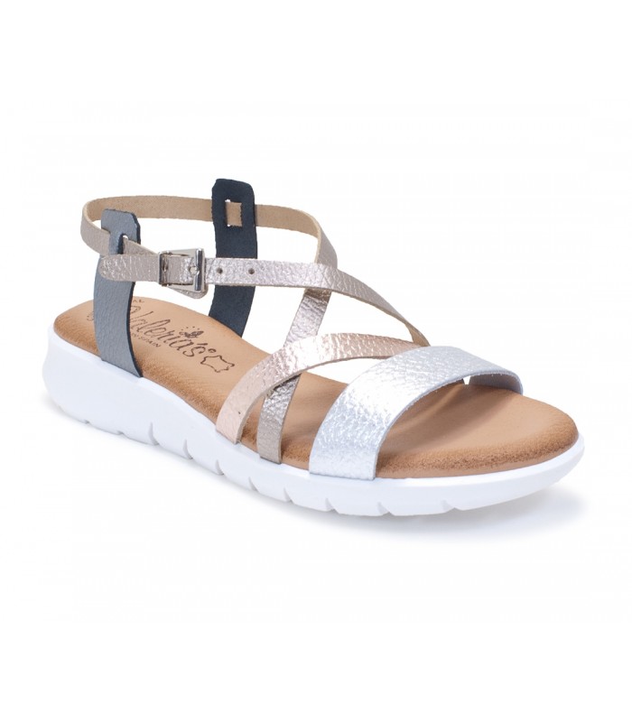 Sandalias de mujer en tonos metal