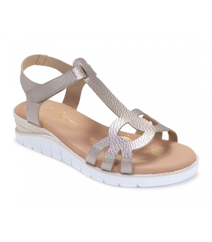 Sandalias taupe de mujer