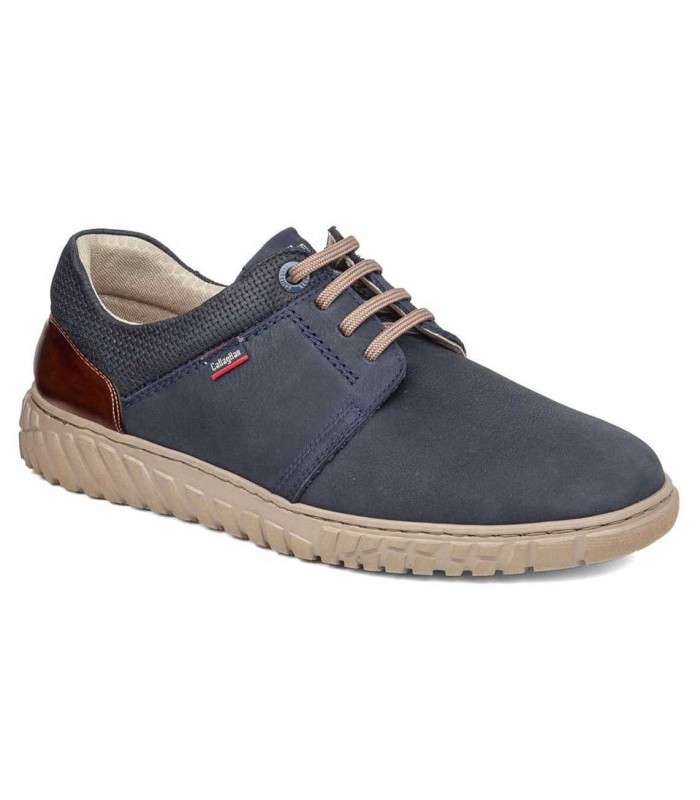 Zapatos para hombre en piel azul marino