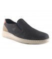 Zapato mocasín con elásticos a los lados en azul marino