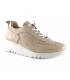 Deportivo de cordones en piel beige