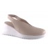 Zapato corte salón en piel de color natural 