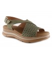 Sandalias de plataforma en nobuck verde agua