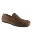 Mocasín con antifaz para caballero en piel cuero