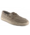 Zapato estilo náutico para caballero en piel gris