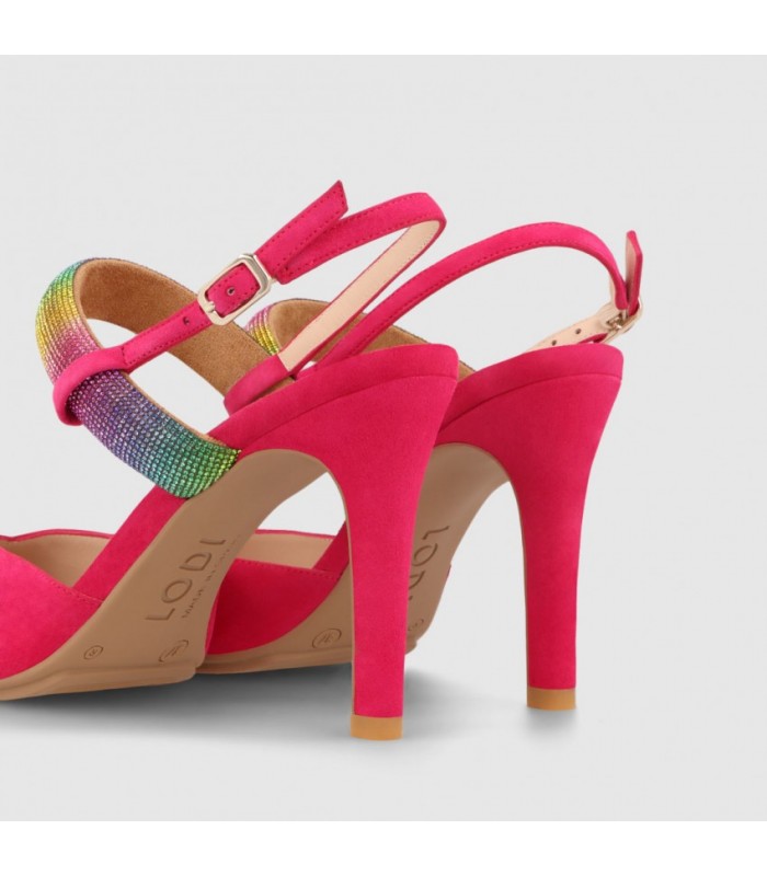 Zapatos de vestir para mujer en ante fucsia