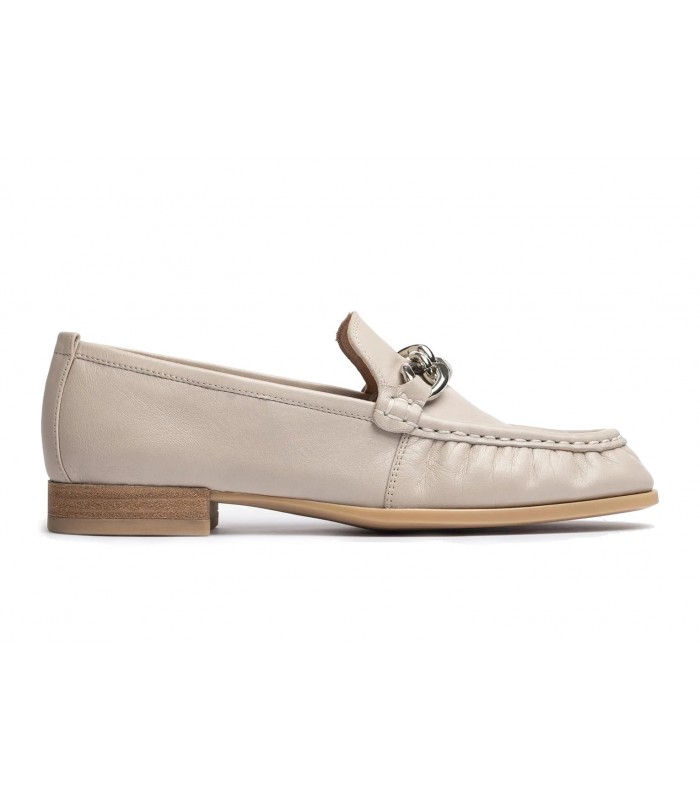 Mocasín wallabee en piel hielo para mujer