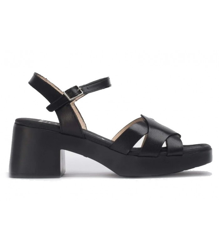 Sandalias de piel para mujer en color negro