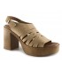 Sandalia en piel con plataforma