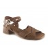 Sandalias con cierre de hebilla en color cuero