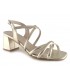 Sandalias de tacón para mujer en color platino
