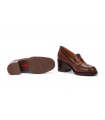 Mocasín de tacón cuero