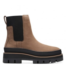 Bota chales de media caña en taupe