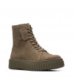 Bota color oliva con cordones