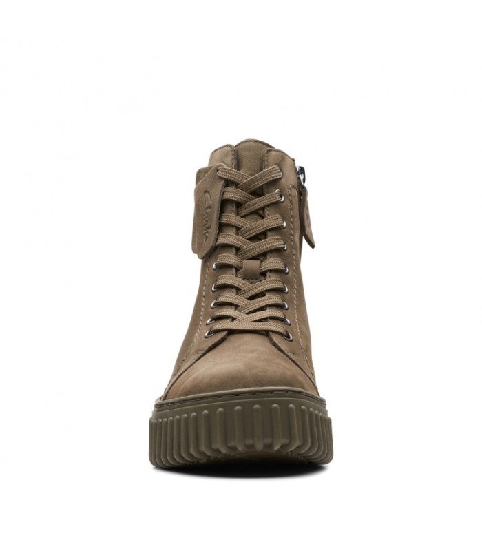 Bota color oliva con cordones