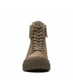 Bota color oliva con cordones