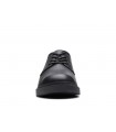 Zapato de cordones en piel negra