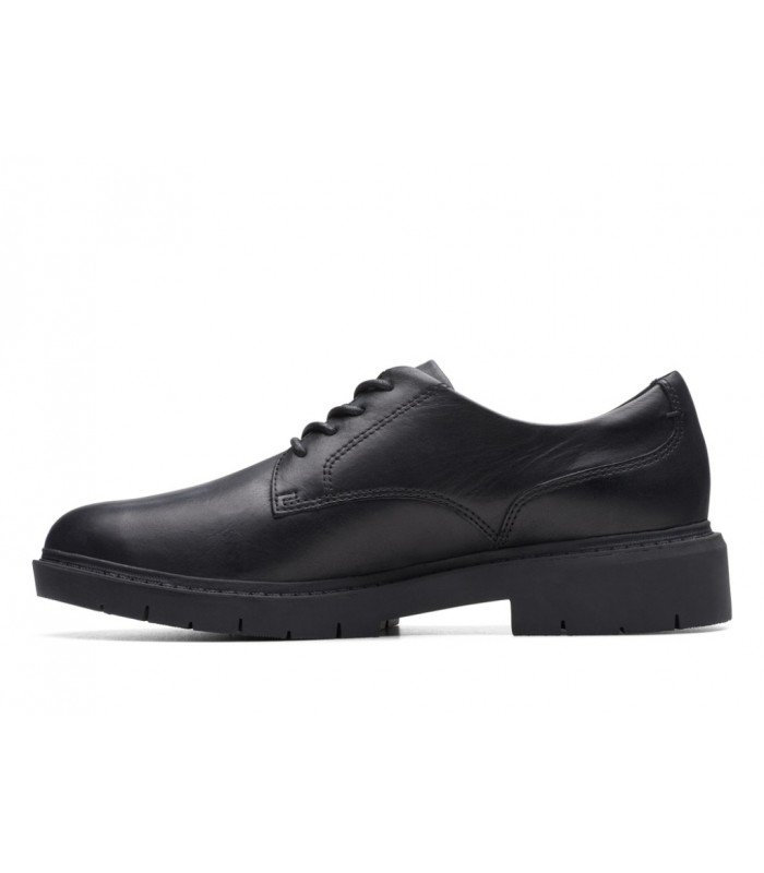 Zapato de cordones en piel negra