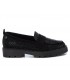 Mocasín con brillos en negro de mujer