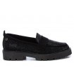 Mocasín con brillos en negro de mujer