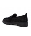 Mocasín con brillos en negro de mujer